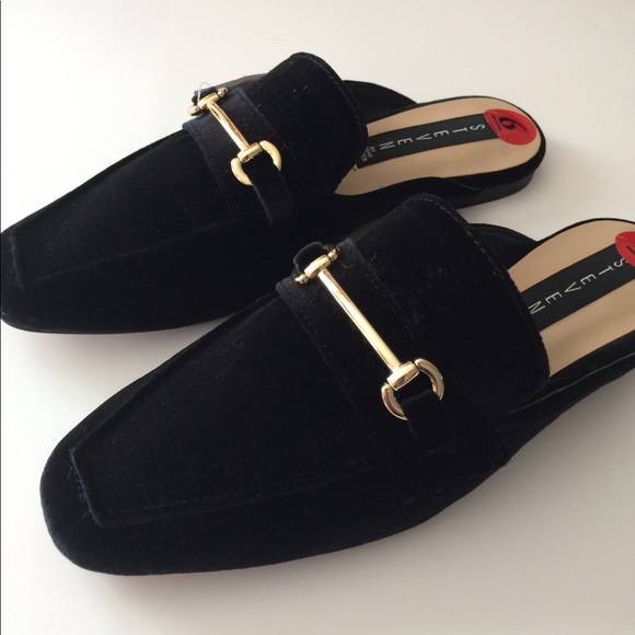 Steven By Steve Madden Shoes - Steven Madden Loafers black velvet size 6 slip-on